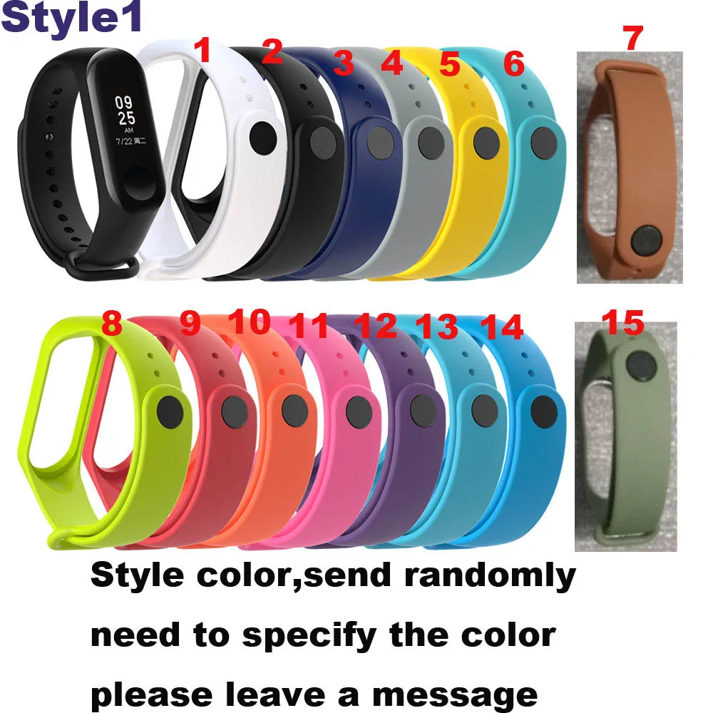 Для Xiaomi mi Band 4 браслет ремешок mi band 3 Силиконовый Браслет замена 10 шт - Цвет: Style 1-10 Pcs