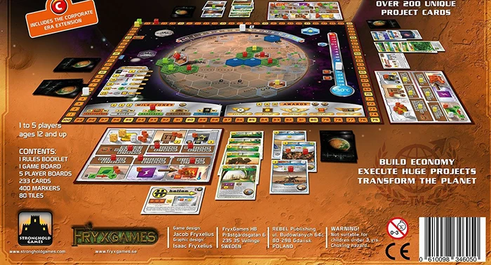 Terraforming Mars настольная игра, Вечерние игры, 1-5 игроков, 120 мин возраст 12 +