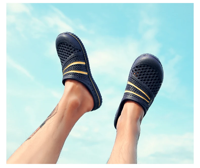 TULUO летние мужские пляжные сандалии легкие дышащие плоские быстросохнущие не скользкие тапочки уличные морские прогулочные мужские кроссовки для отдыха