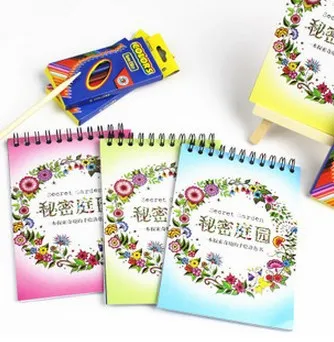 Secret Garden Стиль Цвет ing книга скретч-карты + 6 цветов карандашей