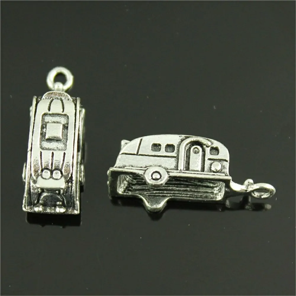 

5pcs Recreational Vehicle Charm Trailer Charms Rv Charms For Jewelry Making 2 Colors Plated Vintage Jewelry Accessories 27x8mm