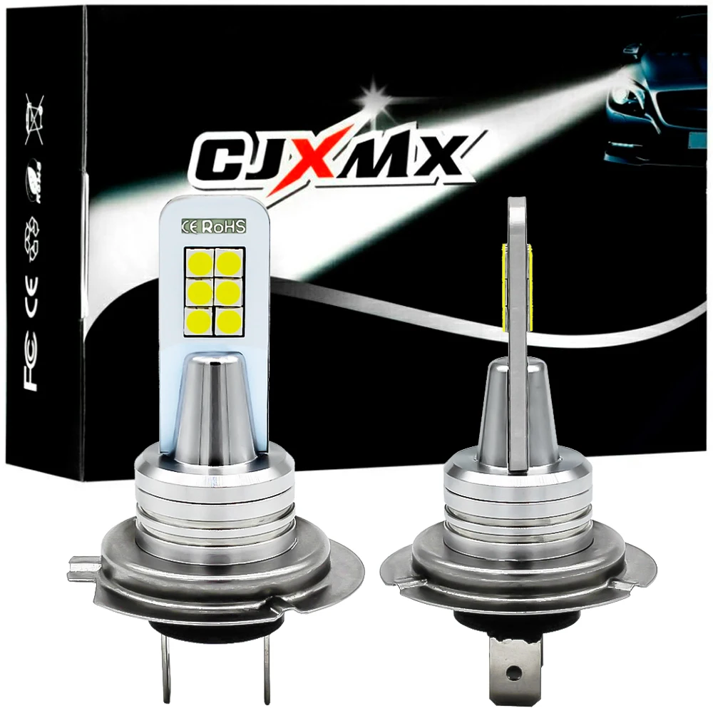 CJXMX 2 шт. H7 светодиодный противотуманный светильник для автомобиля 1200LM 12 3030SMD супер яркий автомобильный противотуманный фонарь 12В 6000 К Белый Автомобильный H7 светодиодный светильник