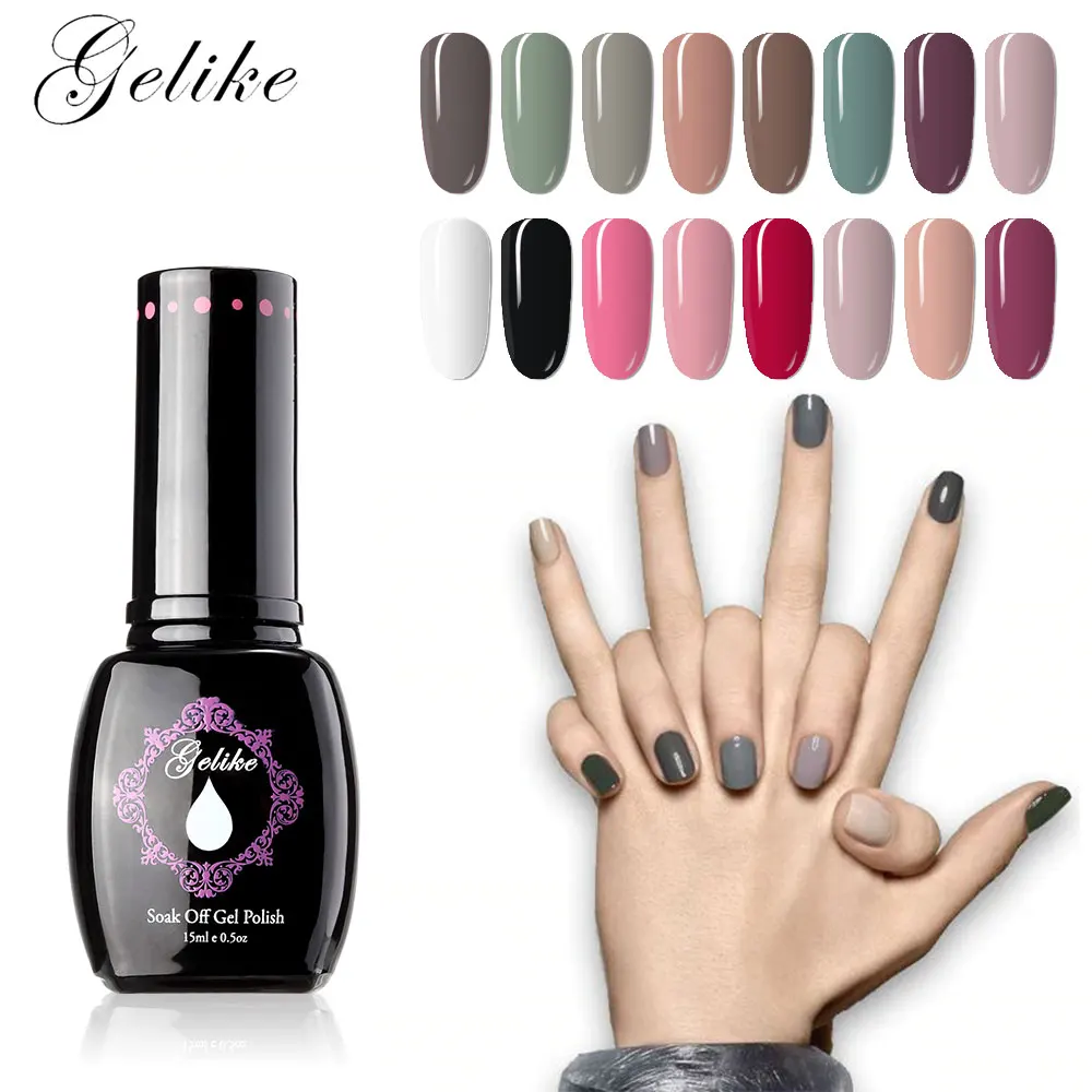 

Gelike 15ml Gel Soak Off Gel Polish UV LED Color Gel Polish Gel Polish Gel Nail Polish for Nail Art