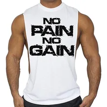 Для мужчин хлопок без рукавов Повседневное Бодибилдинг тренировки Топы мышц письмо впитывает пот и дышащая женская майка Блуза Топ L0322