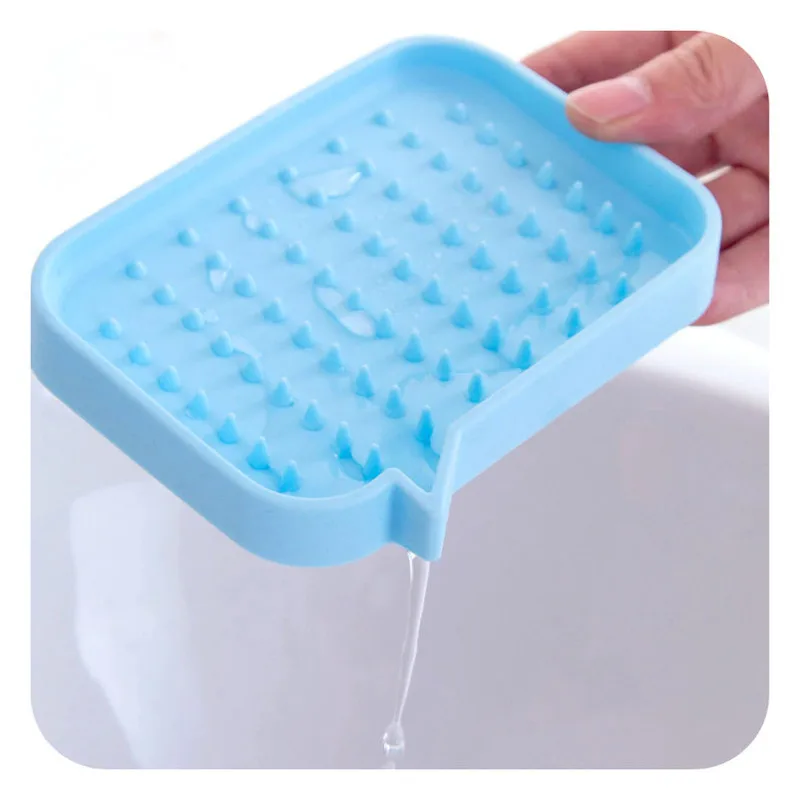1 قطعة متعددة الوظائف المنزلية إفراغها تخزين الصابون مربع الحمام دش الصابون مربع تخزين طبق لوحة حامل صينية حالة