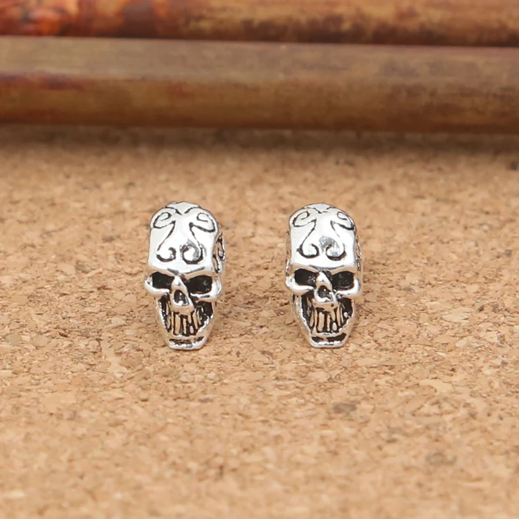 

Handcrafted Thai Silver Skull Earrings Vintage 925 Silver Skull Earrings Sterling Silver Man Earrings Punk Jewelry