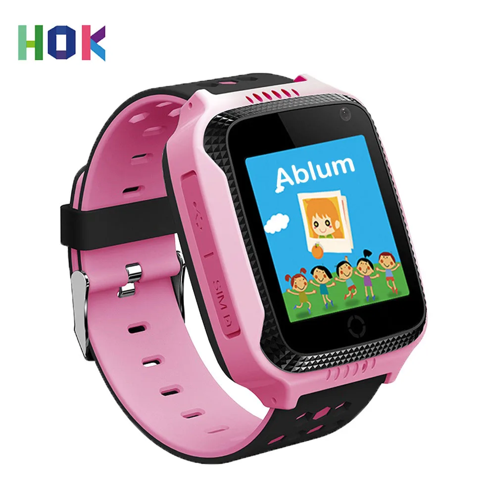 

HOK Children Touch Screen Smart Watch GPS Tracker With Sim Camera Flashlight SOS Call Remote Monitor For Kids Smartwatch Russian