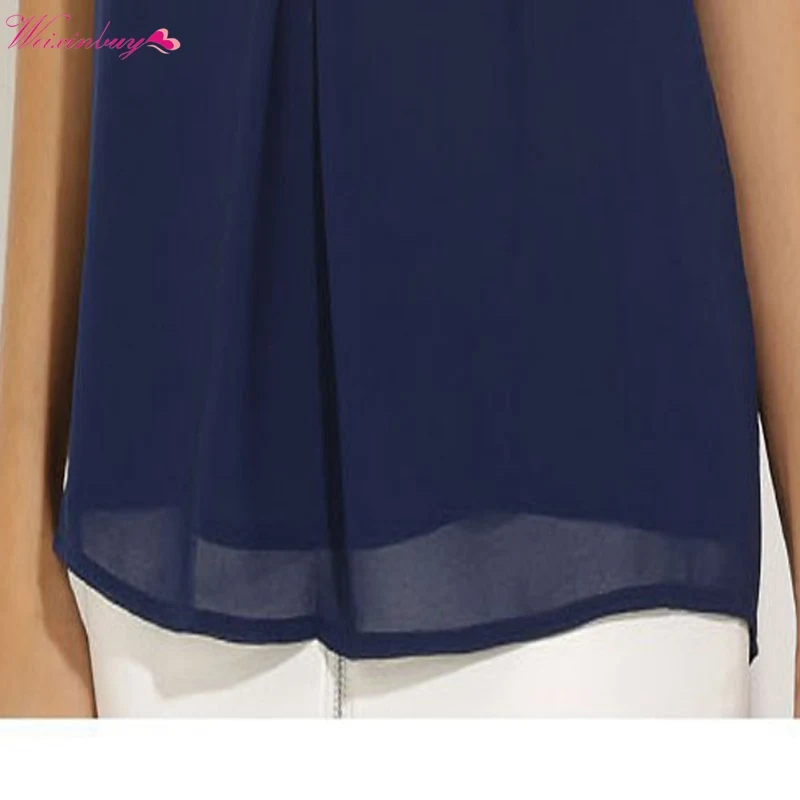  Fashion Women Summer Casual Sleeveless Chiffon Vest Tops Tank Beach Office Shirt Blouse Plus Size