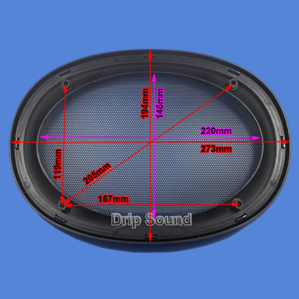 Для " /6,5"/" x 9" дюймов Автомобильный аудио динамик конверсионная сетчатая Крышка декоративный круг металлическая сетка решетка