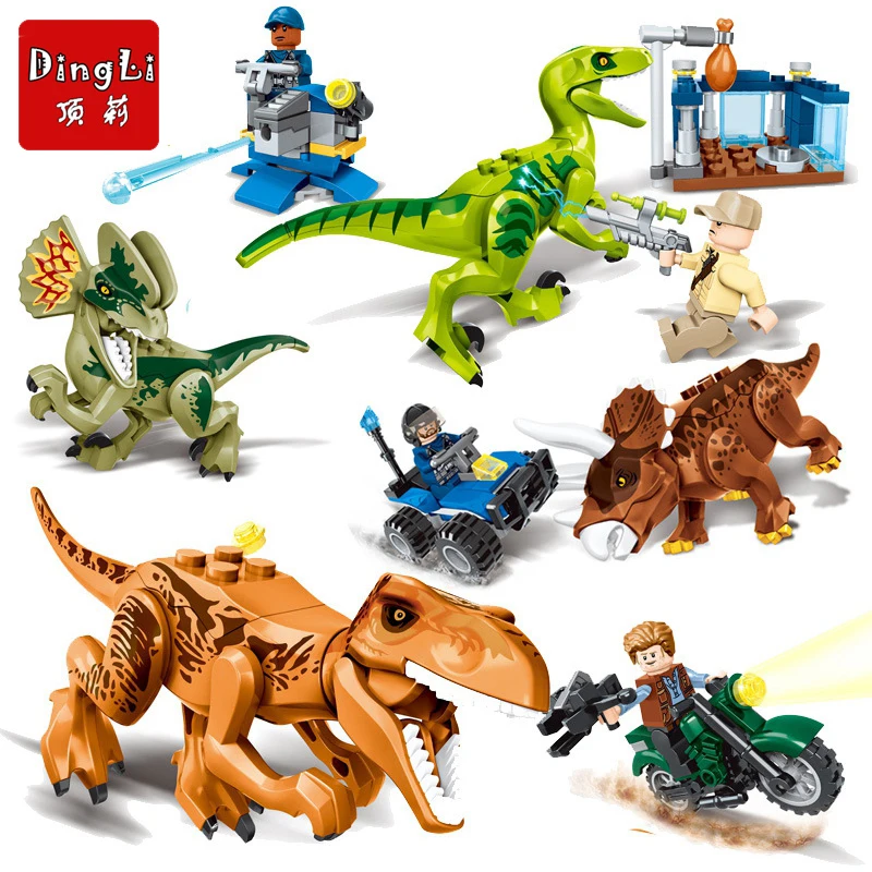 

Jurassic World 2 Park Dinosaur Models Legoings Model Building Kits Toys Movie Sets Assemblage Dinosaurs Bricks Children Gift Toy