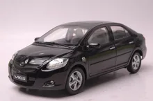 1:18 Diecast Modelo para a Toyota Vios 2008 Preto Liga Sedan Carro de Brinquedo Em Miniatura Presente Coleção