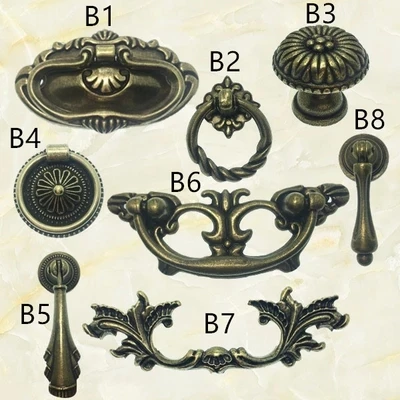 UNILOCKS 10pcs Classical style Bronze Antique Style Cabinet Wardrobe Drawer Handle