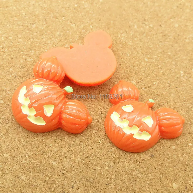 1pcs resin flat back Halloween little pumpkin 26mm Cabochons Hair Bow Center DIY Christmas decration C119-5