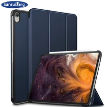 Для ipad pro 11 12,9 чехол-релиз ультра тонкий ударопрочный чехол из искусственной кожи с тройной подставкой для нового ipad pro 10,5 дюйма funda