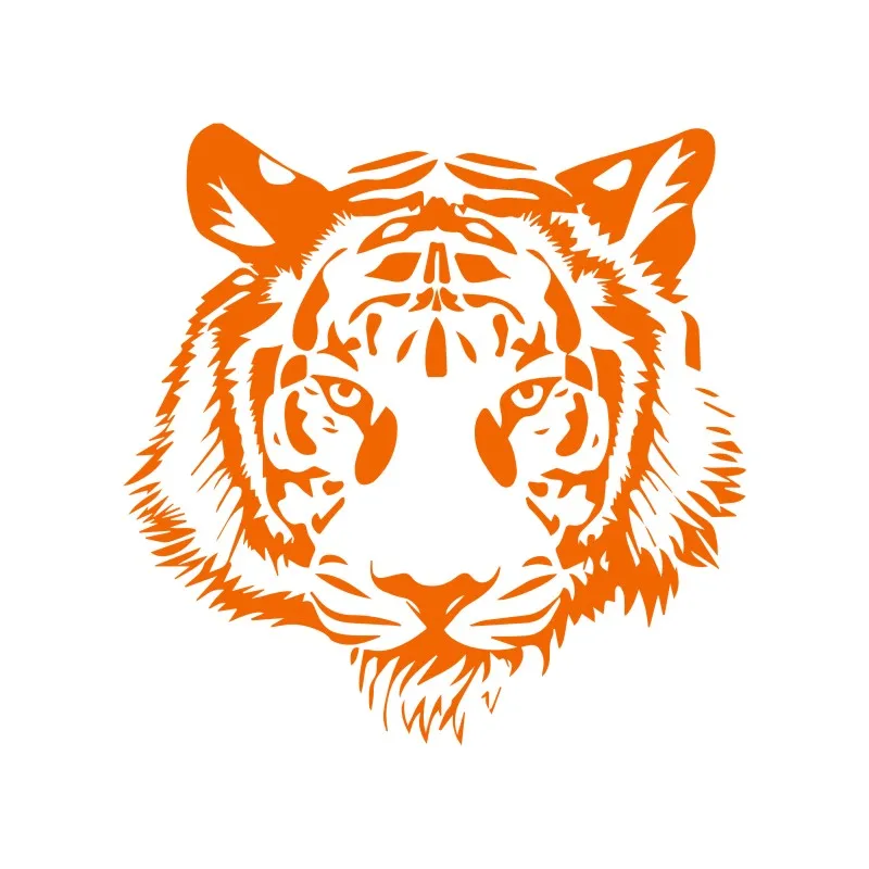 Автомобильная наклейка s 20 см* 20 см мощная голова тигра для автомобилей мотоциклов 3D наклейка s украшение для автомобиля Стайлинг купить 2 Сохранить половину пользовательской наклейки - Название цвета: Orange