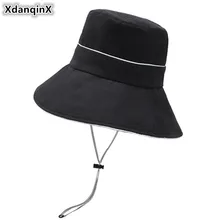 XdanqinX/ новые летние женские шляпы-ведерки, женские негабаритные солнцезащитные козырьки для пляжа, складная женская летняя солнцезащитная Кепка Для Взрослых