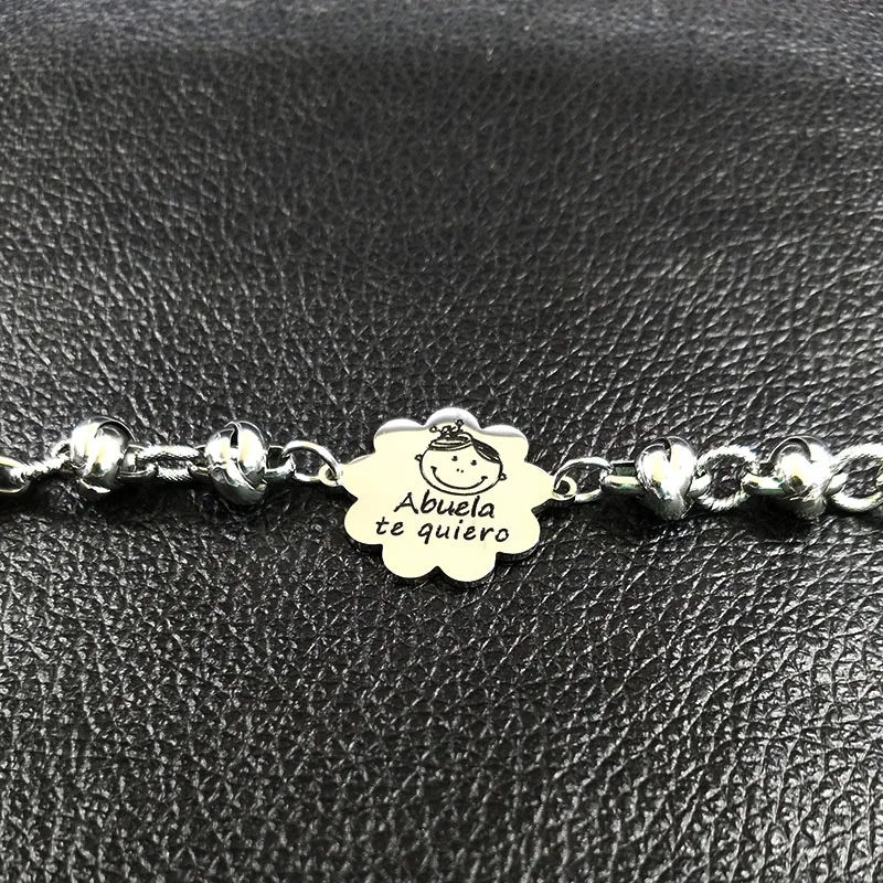 Модный браслет-цепочка из нержавеющей стали для женщин, серебряные браслеты и браслеты, ювелирные изделия, B18119