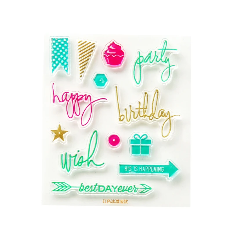 Прозрачный декоративный силиконовый штамп для блокнота украшения школы