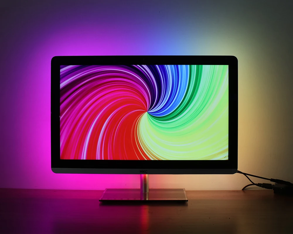 DIY Ambilight ТВ ПК Мечта Экран USB Светодиодные ленты hdtv-компьютер монитор Подсветка адресуемых WS2812B Светодиодные ленты 1/2/3/4/5 m полный набор