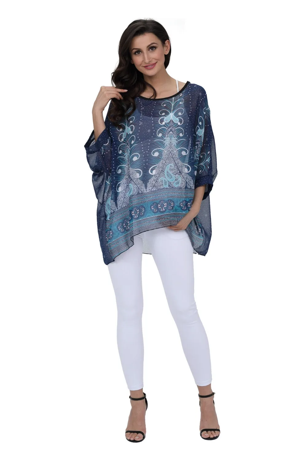 Baharcelin 5XL 6XL, большие размеры, женская летняя повседневная Свободная шифоновая блузка с рукавами летучая мышь, рубашка, блузка, топы, одежда