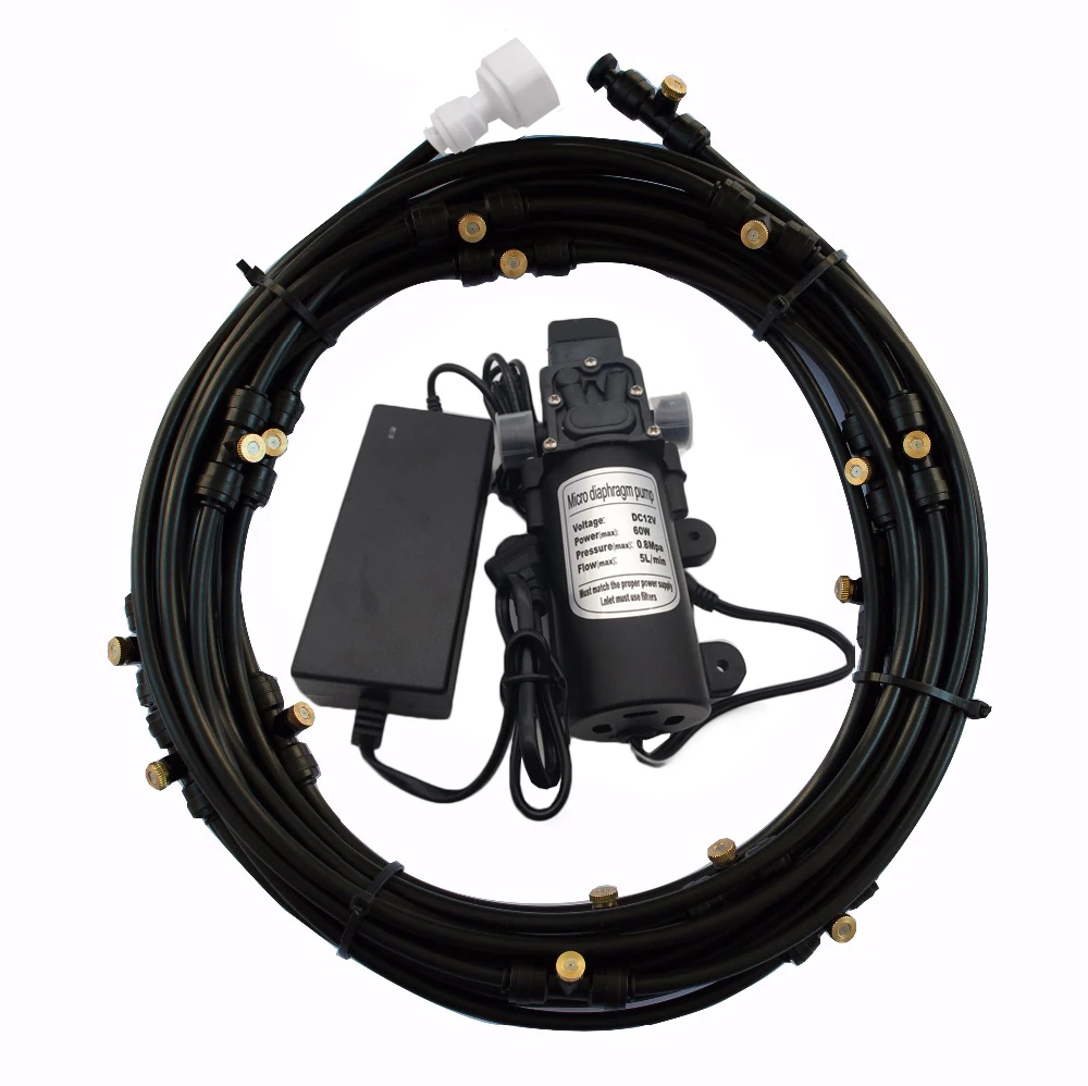 Misting-Kit Irrigation Power-Supply Low-Pressure Watering Garden-Spray-System And 12V Misting-Kit Irrigation Power-Supply Low-Pressure Watering Garden-Spray-System And 12V