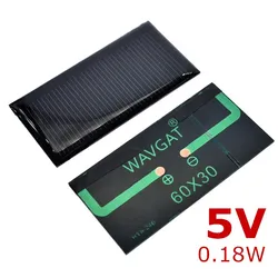 Compact 1W 5V Solar Panel for DIY Projects and Home Use (5W 0.18W)