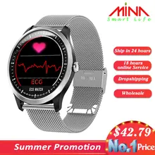 N58 ЭКГ PPG умные часы с электрокардиографом экг дисплей, Холтер ЭКГ монитор сердечного ритма кровяное давление smartwatch Android IOS