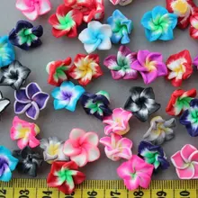 200 шт разных цветов ручной работы натуральные фимо цветы из полимерной глины кабины Подвески 16 мм