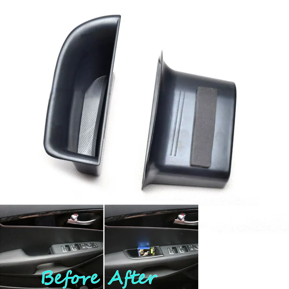 2x Car Front Seat Door Armrest Cover Phone Holder Storage Box Case