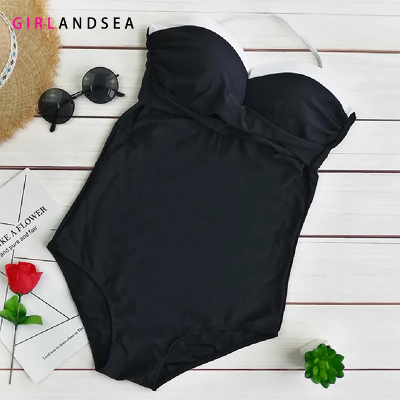 

GIRLANDSEA New 2019 One-pieces Swimsuit Patchwork Swimsuit