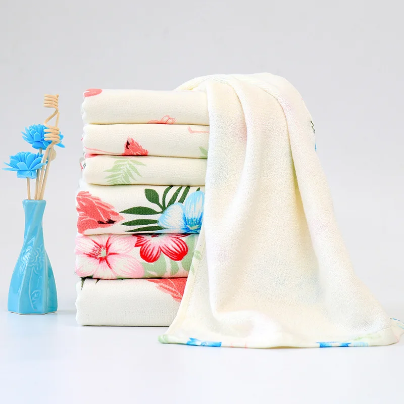 

Bamboo Fiber Towel Pink Flamingo Print Cool Face Towel Soft And Comfortable Absorbent Strong Face Towel BD64A