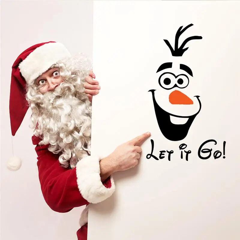 Disney Snowman Olaf let it go Funny Novelty Sticker for kids room Christmas Day Wall Stikcers Home Decoration Accessories