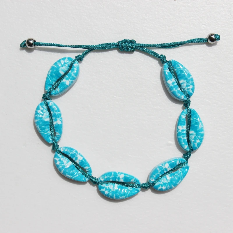 Модный женский летний Регулируемый Красочный ювелирный браслет ручной работы, уникальный подарок, Модный женский браслет Каури