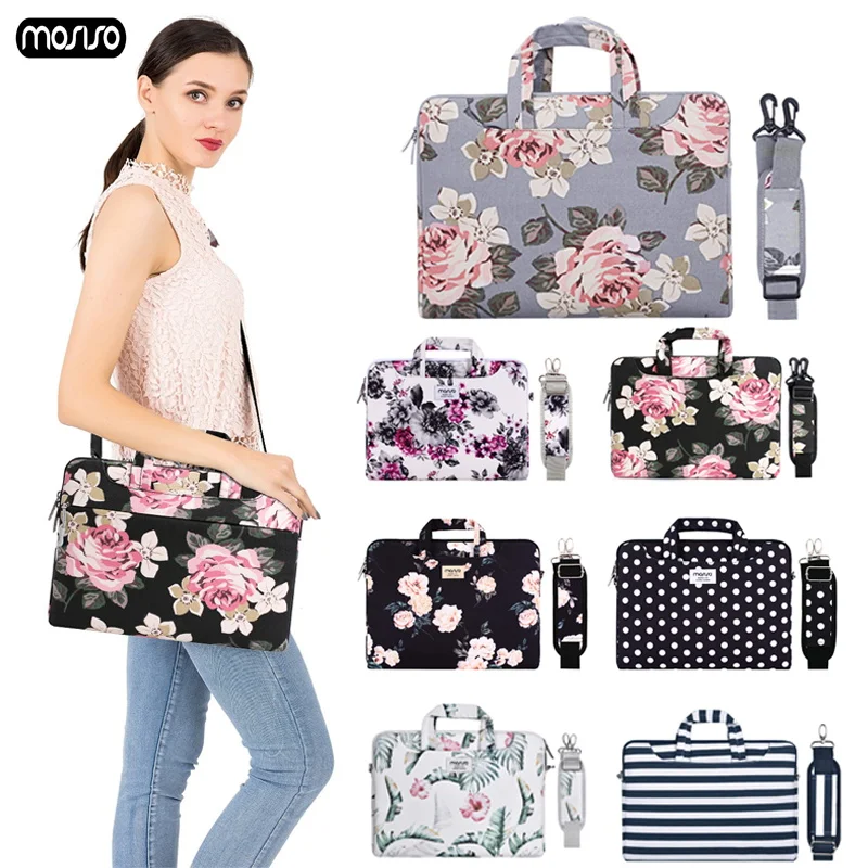 

MOSISO Laptop Bag Case 13.3 14 15 15.6 Canvas Messenger Bags for MacBook Air 13 Case Waterproof Notebook Bag for MacBook Pro 15