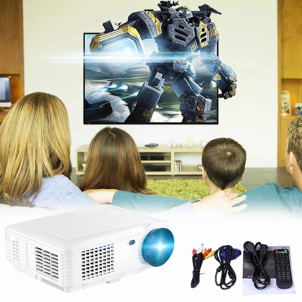 SV-226 1080P Mini Portable Projector Office Teaching Projector 800 X 600 Pixels Home Theater with AV VGA cable SV-226 1080P Mini Portable Projector Office Teaching Projector 800 X 600 Pixels Home Theater with AV VGA cable