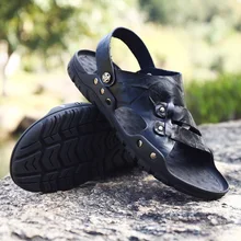 Лидер продаж; мужские новые модные кожаные сандалии; летняя пляжная обувь для отдыха; высококачественные босоножки из искусственной кожи; мужские сандалии на плоской подошве