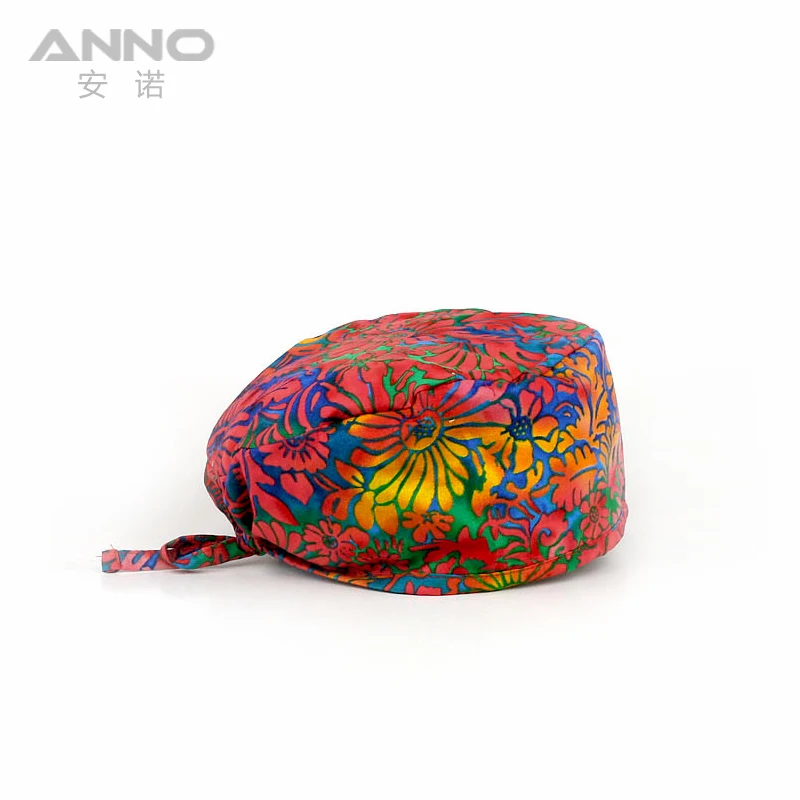 Colorful Print Scrub Skull Cap 
