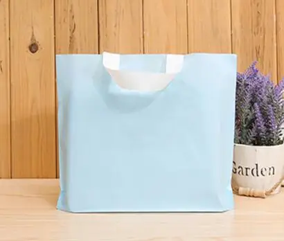 HARDIRON 50 шт настраиваемые, с логотипом цвет модный пластиковый мешок для покупок с ручкой подарочные товары и пакет для одежды - Цвет: Blue