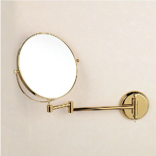 حمام مرايا 8 بوصة المزدوج الذهبي مرايا 1x3 المكبر النحاس التجميل الحمام مزدوجة الوجه الحائط مرآة لوضع المكياج 1308A حمام مرايا 8 بوصة المزدوج الذهبي مرايا 1x3 المكبر النحاس التجميل الحمام مزدوجة الوجه الحائط مرآة لوضع المكياج 1308A