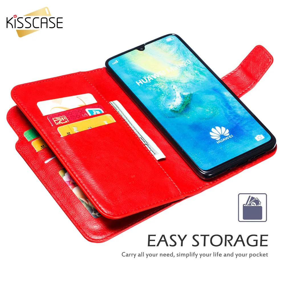 

KISSCASE Luxury Flip Leather Case For Huawei P20 P30 Pro Mate 10 Business Wallet Card Holder Phone Case For Huawei P10 P20 Lite