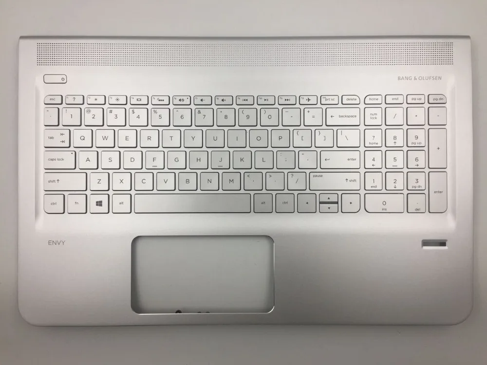 

Genuine For HP 15-AE 15-AH Palmrest Keyboard Bezel with US Backlight Fingerprint Hole Laptop Shell Silver ae021tx ae018tx