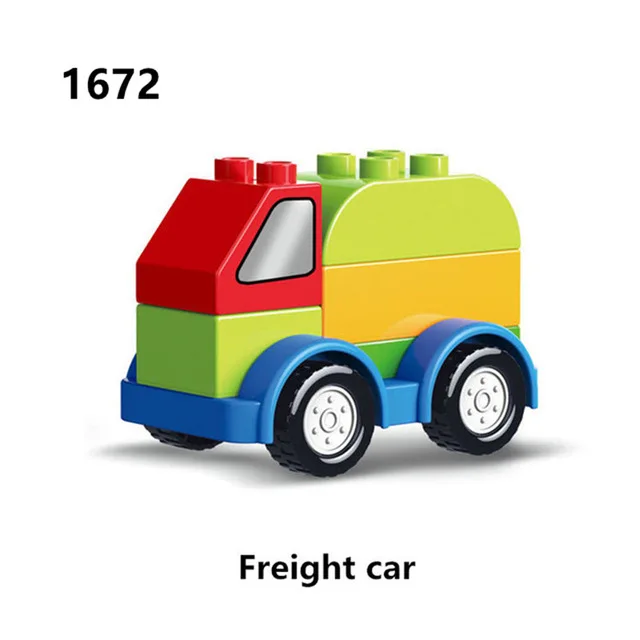 Детские пожарные строительные блоки для грузовиков, детские игрушки для детей, совместимые с L брендовыми обучающими игрушками - Цвет: Duplo-1672