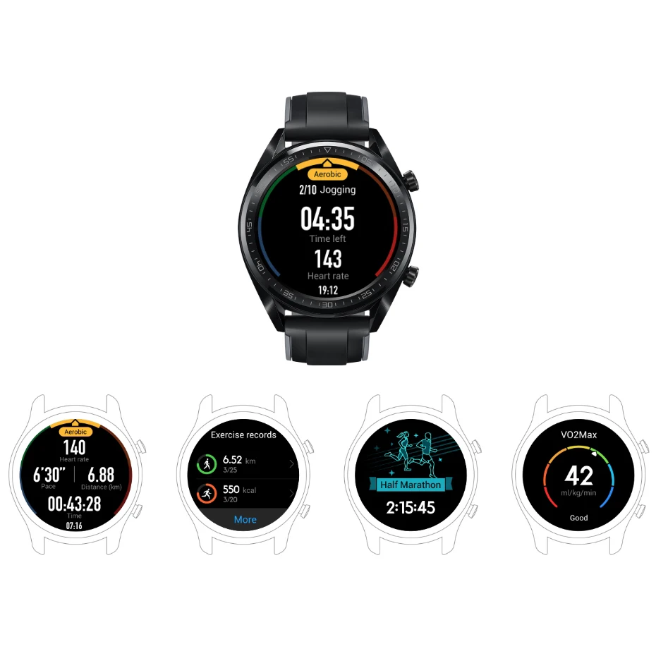 Huawei Watch GT Смарт часы Поддержка gps 14 дней Срок службы батареи 5 атм водонепроницаемый телефонный Звонок трекер сердечного ритма для Android iOS