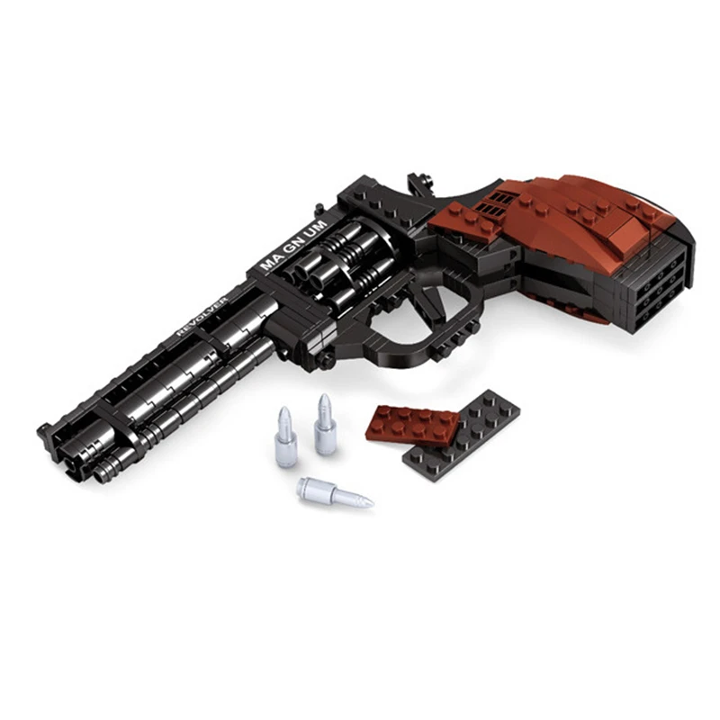 

Top Gun Building Blocks Weapon Revolver Pistol Power Gun 300Pcs Enlighten Building Blocks Figures SWAT Building Block Toys
