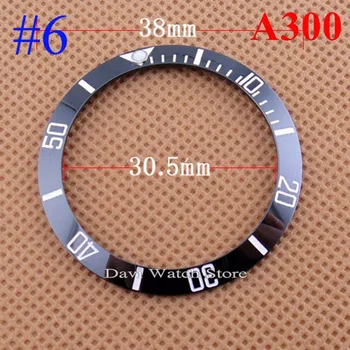 

38/40mm Black Ceramic Fit GMT Automatic Movement 40/43mm Case Mens Watch Bezel