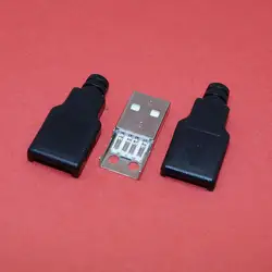 Chenghaoran 1 компл. 3 в 1 DIY USB 2.0 Мужской Ассамблея разъем адаптера Электророзетка черный, ма-009