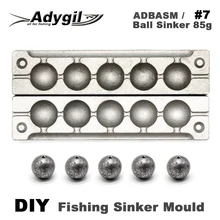 Adygil DIY рыболовный шар грузило прессформы ADBASM/#7 шариковый грузило 85 г 6 полостей