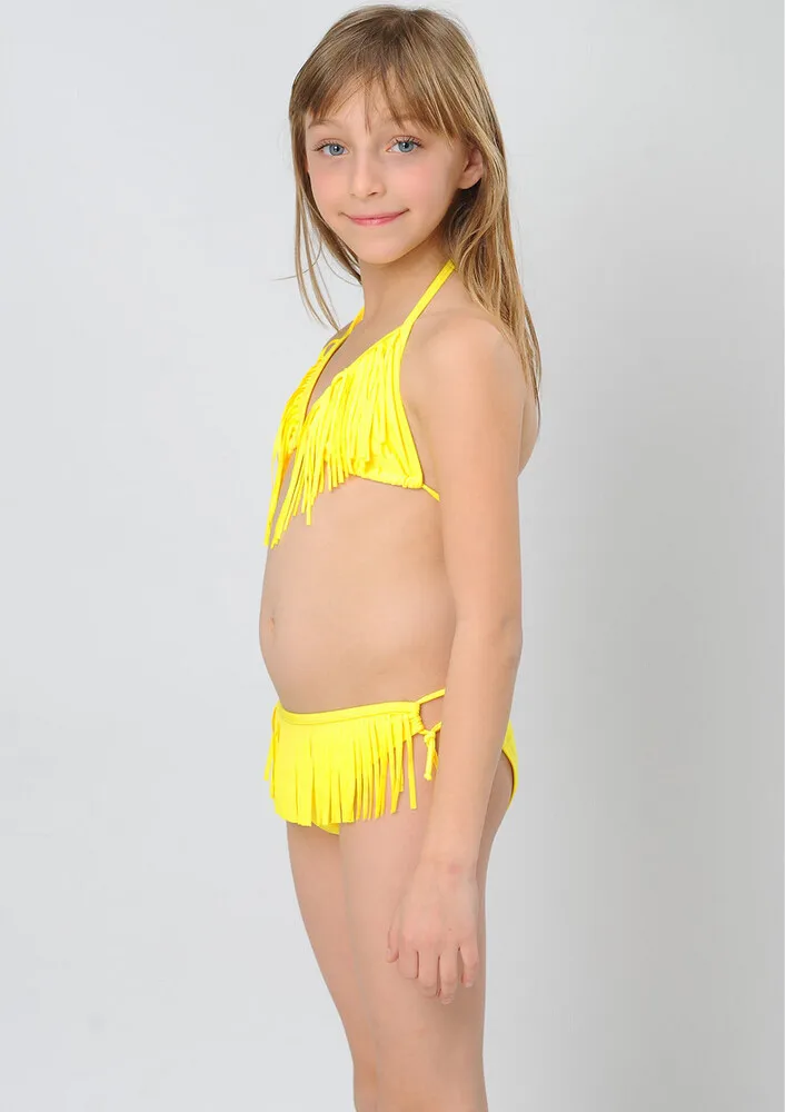 2 piece fringe bathing suit