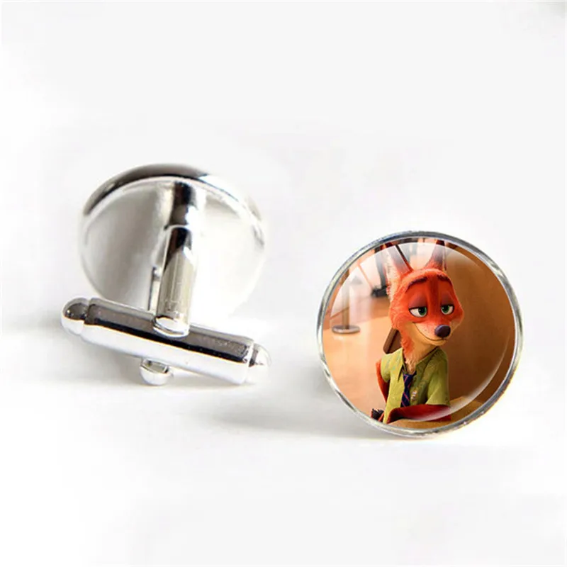

Zootopia Mini Doll Cufflinks for mens Birthday Gift Tsum Zootopia Mayor Lionheart Elephant Cattle Fox Leopard Wedding Cufflinks