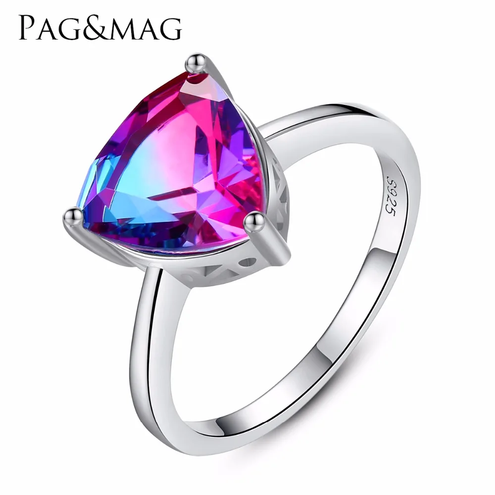 USA Seller Triangle Pendant Sterling Silver 925 Best Deal Jewelry Amethyst